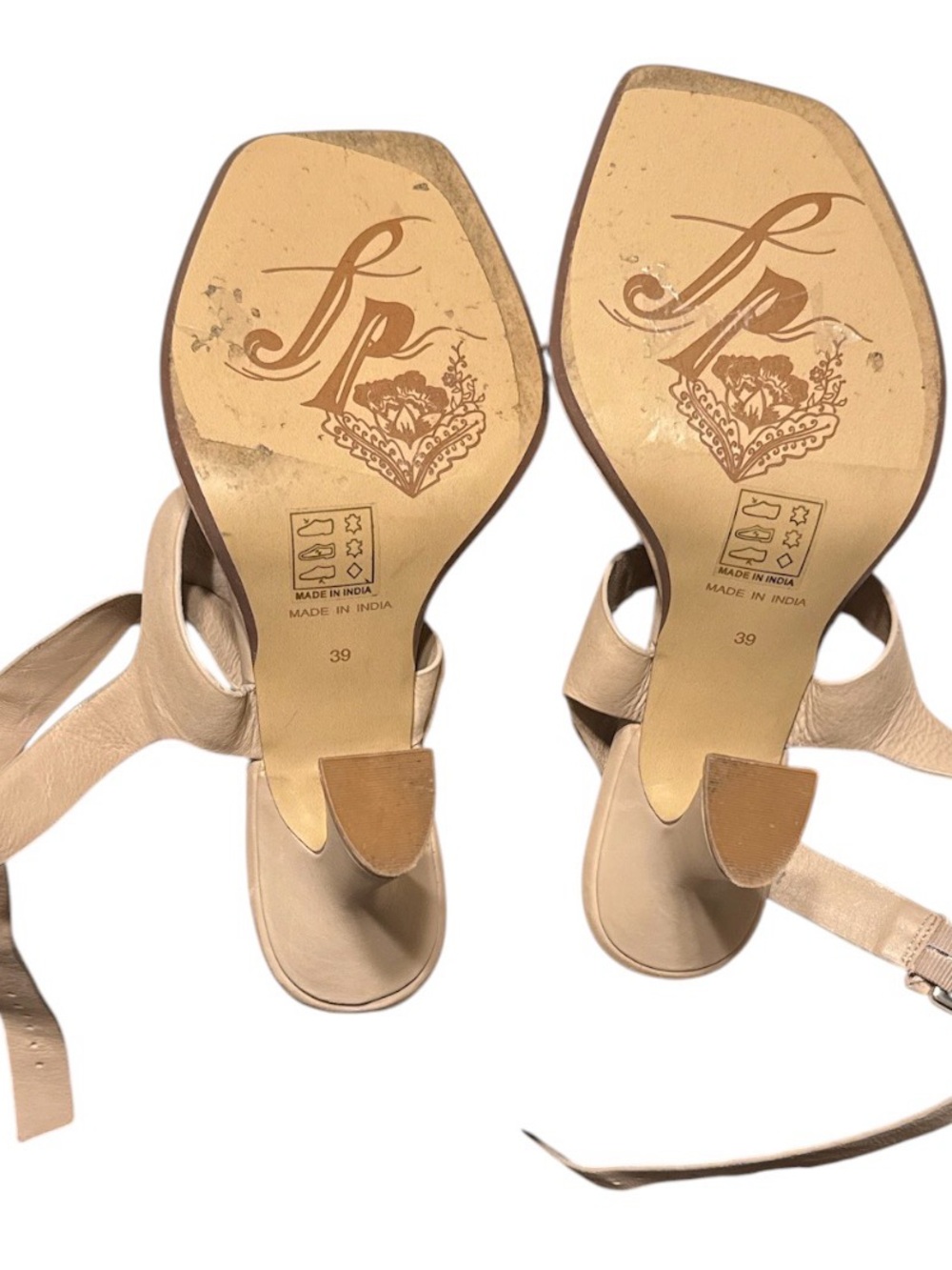 Free People Candice Nude Ankle-Strap Block Heel Sandals - Picture 5 of 5
